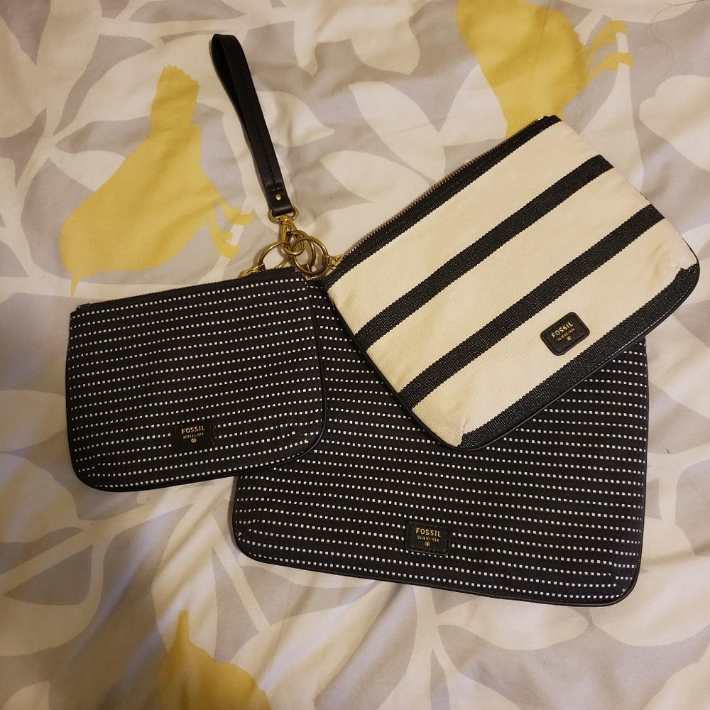NWOT Fossil Trio Travel Pouches